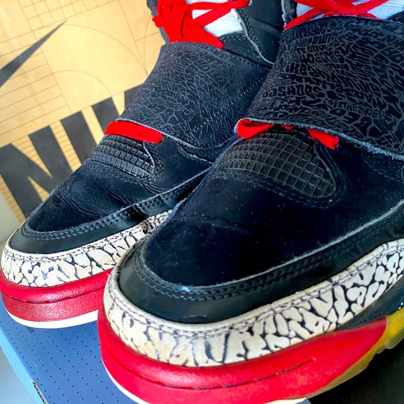 ๐ฅ Nike Air Jordan Son Of Mars Mid Low Bred Black Athletic Suede SZ 10!!!!! ๐ฑ - Picture 4 of 16